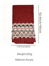 preiswerte Schals für Damen-Weihnachtsstrickschal für Damen – kuschelig, weich, Fair-Isle-Muster, verschiedene Farben, perfekt für die Feiertage und als Wintergeschenk