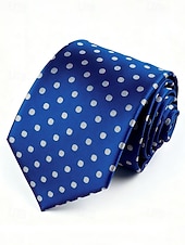 billiga Herrslipsar &amp;amp; flugor-herrslips i polyester, prickigt mönster, flera färger, perfekt för jul och formella tillfällen