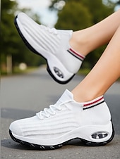 billige Sneakers til kvinner-damerosa luftpolstrede atletiske joggesko – lette løpesko for aktive kvinner, treningsstudio, utendørs trening og daglige turer