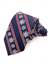 זול עניבות ועניבות פרפר לגברים-עניבות חג המולד לגברים, דוגמאות חגיגיות, משבצות אדומות וירוקות, פתיתי שלג, מוכנות למתנה, עיצובים רבים למסיבות חג המולד וללבוש משרדי