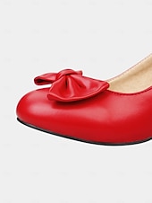 baratos Dia dos Namorados-Sapatos de salto alto femininos vermelhos com laço e tira no tornozelo – estilo clássico vintage dos anos 50, salto bloco confortável para ocasiões formais, festas e uso diário.