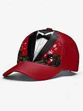 abordables Chapeaux pour femmes-Casquette de smoking de Noël pour homme - matière polyester, motifs variés sur le thème des fêtes, idéale pour les soirées festives, les sorties décontractées et les célébrations de fin d'année.
