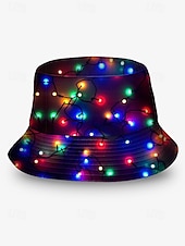 halpa Naisten hatut-Miesten jouluinen kalahattu - useita värejä, LED-valokuvio, polyesterimateriaalia, täydellinen juhla-asuihin ja juhliin