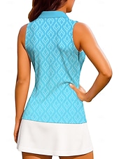 ieftine Cămașă pentru femei-Pentru femei Geometric Artă abstractă Rezervă de antrenament Cămașă Tricou sport Tricou POLO Fără manșon Sport UPF50+ Rezistent la UV Formator Dans Protecție UV Pilates Costum de Majoretă  Volei