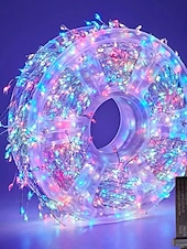 abordables Guirlandes lumineuses à brancher-Guirlande Lumières en Fil de Cuivre 8 Modes de Lumière Basse Tension Sécurité À Brancher Festival Mariage Fête Atmosphérique Accessoires Luminaires 3/6/10/15/30/50M