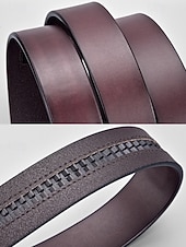 abordables Ceintures pour hommes-Ceinture en cuir pour homme, idéale pour Noël : cuir véritable de qualité supérieure, boucle carrée élégante, ajustable, accessoire de mode festif pour les occasions décontractées ou habillées.