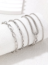 abordables Pulsera de mujer-Conjunto de pulseras navideñas de aleación para mujer: elegantes y con estilo, con múltiples diseños en oro y plata, perfectas para regalos navideños y ocasiones festivas.