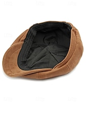 levne Pánské klobouky-Pánská polyesterová plochá čepice - více barev, stylový design, ideální pro běžné i formální nošení, pohodlný střih pro všechna roční období