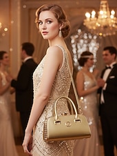 economico Borsette e borse tote-elegante borsa da sera da donna in pelle verniciata, decorata con cristalli, disponibile in rosso e blu navy, perfetta per feste formali e celebrazioni festive