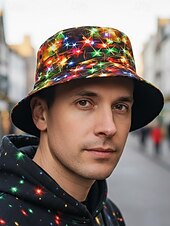 halpa Naisten hatut-Miesten jouluinen kalahattu - useita värejä, LED-valokuvio, polyesterimateriaalia, täydellinen juhla-asuihin ja juhliin