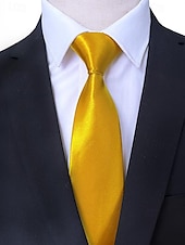 levne Vánoční doplňky-Pánská vánoční saténová kravata, dostupná v několika barvách, ideální pro sváteční večírky a zvláštní příležitosti, polyesterový materiál