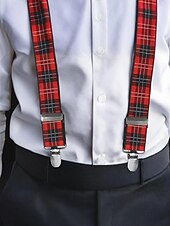 Недорогие Свадьба ACC-мужские рождественские подтяжки – эластичная ткань с разнообразными узорами, регулируемые и стильные, идеально подходят для праздничных вечеринок и официальных мероприятий