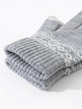 billige Herrehansker-Julehansker med berøringsskjerm til herre, flere farger, varm strikk med Fair Isle-mønster, ideelle for vinter- og høytidsaktiviteter