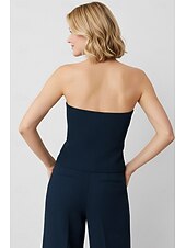 cheap Blazers &amp; Vests-Women's Vest Straight Fit Office Formal Wedding Guest Stretch Fabric Elegant Sleeveless Long Sleeve Strapless Peak Lapel Single Breasted