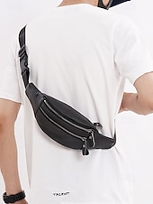 economico Borselli da uomo-marsupio da uomo in vera pelle - grande capacità, colori nero e caffè, molteplici stili di utilizzo, elegante e pratico per l'uso quotidiano