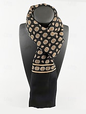 ieftine Cravate și papion pentru bărbați-Eșarfă bărbătească din poliester cu imprimeu floral paisley – design elegant, opțiuni multiple de culoare pentru ocazii formale și casual