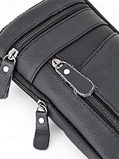 preiswerte Taschen für Herren-Herren-Umhängetasche und Gürteltasche aus echtem Leder – vielseitig einsetzbar, stilvolles Design, strapazierfähig, in verschiedenen Farben erhältlich, für Alltag und Reisen