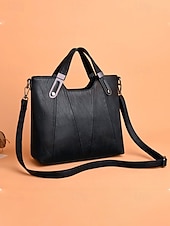 billiga Hand- och toteväskor-Handväska i konstläder för kvinnor – finns i flera färger, mångsidig design med flera bäralternativ, perfekt för både vardag och vardag.