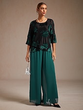  Women's Culottes Wide Leg Elegant Vacation Full Length High Waist Stretchy Daily Work Vacation Green Summer Spring Fall Winter