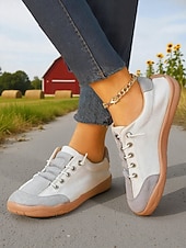 baratos Mulheres-Women's Comfortable Wide Fit Shoes – Stylish Casual Sneakers for Wide Feet, Perfect for Travel, Resort Shopping, Urban Sightseeing, Long Walks &amp; Everyday Wear