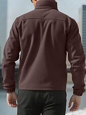 economico Giubbotti e cappotti da uomo-Per uomo Cappotto Invernale Giacca in Pile Giacca Casual All'aperto Quotidiano Calore Termico Tasca Cerniera completa Autunno Inverno Plaid Streetwear Sport e Outdoor Collo alla coreana Regolare