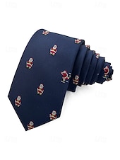 זול עניבות ועניבות פרפר לגברים-עניבות חג המולד לגברים, דוגמאות חגיגיות, משבצות אדומות וירוקות, פתיתי שלג, מוכנות למתנה, עיצובים רבים למסיבות חג המולד וללבוש משרדי