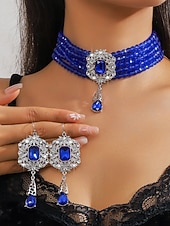 cheap Women's Necklace-Women's Champagne Gold Beaded Choker Set for Wedding or Evening Party