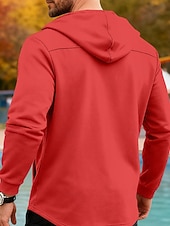 economico Giubbotti e cappotti da uomo-Per uomo Giacca Leggera Giacca Casual Giacca con Cappuccio All'aperto Quotidiano Doppiopetto Primavera Autunno Semplice Streetwear Quotidiano Con Cappuccio Regolare Blu Nero Verde chiaro Rosso Cachi