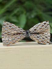 Недорогие Мужские украшения-мужской галстук-бабочка с кристаллами на Рождество, разноцветный, праздничный стиль, с узором из страз и бусин, идеально подходит для праздничных вечеринок и официальных мероприятий