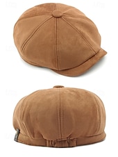 levne Pánské klobouky-Pánská polyesterová plochá čepice - více barev, stylový design, ideální pro běžné i formální nošení, pohodlný střih pro všechna roční období