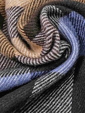 billiga Jultillbehör-herrrutig polyesterhalsduk, mjuk och varm, flera färger, perfekt för vinter- och julklappar