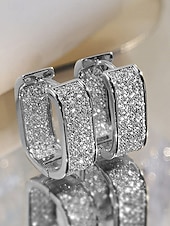 preiswerte Damen Ohrringe-Damen-Ohrringe aus einer Legierung mit Zirkonia-Besatz – in verschiedenen Farben erhältlich, elegantes Design für legere und formelle Anlässe.