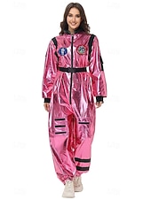halpa Ammatti ja univormupuvut-Hieno puku Jumpsuit-trikoot Univormu Astronautti Galaxy-tyttö Cosplay-asu Metalli Aikuisten Naisten Halloween Karnevaali Juhla Suoritus Pukeudu