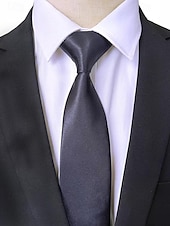 levne Vánoční doplňky-Pánská vánoční saténová kravata, dostupná v několika barvách, ideální pro sváteční večírky a zvláštní příležitosti, polyesterový materiál