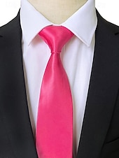 levne Vánoční doplňky-Pánská vánoční saténová kravata, dostupná v několika barvách, ideální pro sváteční večírky a zvláštní příležitosti, polyesterový materiál