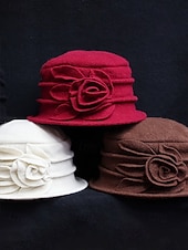 halpa Naisten hatut-Naisten villainen talvipipo kukkakuviolla, useita värejä, mukava ja tyylikäs jouluun ja kylmään säähän