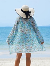 tanie 3-częściowy zestaw bikini-Damskie Stroje kąpielowe Bikini Trzyczęściowy Krótkie spodnie Kostium kąpielowy Szczupła Odkryte plecy Urlop Stroje plażowe Kwiaty Liście W serek Bez rękawów Kostiumy kąpielowe