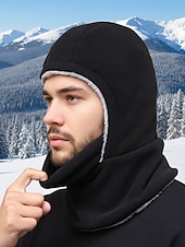 olcso Férfi kalapok-Férfi poliészter gyapjú símaszk és nyakmelegítő, szélálló, többszínű, ideális téli sportokhoz és szabadtéri tevékenységekhez