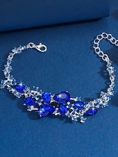 levne Svatba ACC-Dámský náramek s křišťálovými kamínky - třpytivý stříbrný nastavitelný náramek na večírky, svatby a večerní příležitosti na konci roku