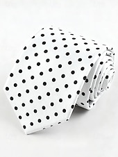 billiga Herrslipsar &amp;amp; flugor-herrslips i polyester, prickigt mönster, flera färger, perfekt för jul och formella tillfällen