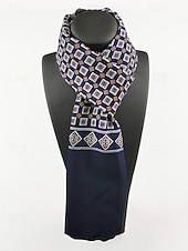 ieftine Cravate și papion pentru bărbați-Eșarfă bărbătească din poliester cu imprimeu floral paisley – design elegant, opțiuni multiple de culoare pentru ocazii formale și casual