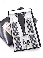 Недорогие Свадьба ACC-мужские рождественские подтяжки – эластичная ткань с разнообразными узорами, регулируемые и стильные, идеально подходят для праздничных вечеринок и официальных мероприятий