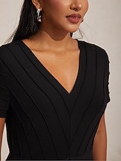 رخيصةأون Jumpsuits-جمبسوت شيفون محبوك بنقشة جلد الفهد المتدرجة، أنيق، مناسب لحفلات العطلات