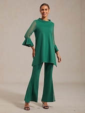  Dámská vánoční halenka zelená šifonová strečová pletenina patchwork 3/4 rukáv výstřih bateau jaro podzim