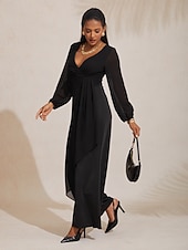 economico Salopette e jumpsuit Donna-tuta asimmetrica con scollo a V profondo e gamba larga