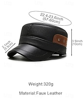 رخيصةأون قبعات رجالية-قبعة شتوية للرجال من الجلد الصناعي مع أغطية أذن قابلة للطي - أنيقة ودافئة ومريحة للطقس البارد - مثالية للأنشطة الخارجية والارتداء اليومي