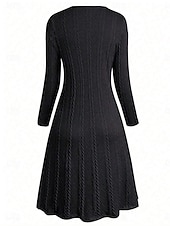 Χαμηλού Κόστους Φορέματα πουλόβερ-Γυναικεία Πουλόβερ Φόρεμα πουλόβερ Καθημερινό Μαλακή Μονόχρωμες Κοτλέ Στρογγυλή Ψηλή Λαιμόκοψη Κουρελού Πλεκτό Στάμπα Μακρυμάνικο Μακριές μπλούζες Πλέκω ΕΞΩΤΕΡΙΚΟΥ ΧΩΡΟΥ Καθημερινά Σαββατοκύριακο