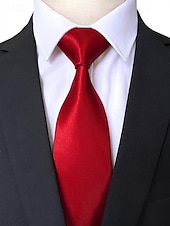 levne Vánoční doplňky-Pánská vánoční saténová kravata, dostupná v několika barvách, ideální pro sváteční večírky a zvláštní příležitosti, polyesterový materiál
