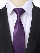 levne Vánoční doplňky-Pánská vánoční saténová kravata, dostupná v několika barvách, ideální pro sváteční večírky a zvláštní příležitosti, polyesterový materiál