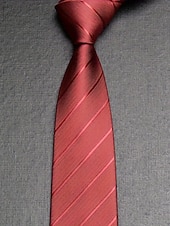 abordables Cravates et nœuds papillon pour hommes-Cravate de Noël en soie pour homme – matière polyester, motif rayé, disponible en plusieurs couleurs – idéale pour les fêtes de fin d'année, les événements formels et les tenues professionnelles.